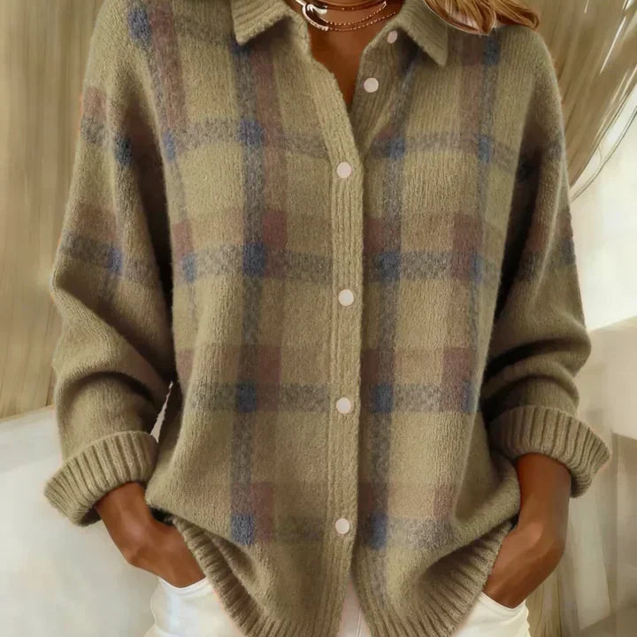 Danique™ | Cloud-Soft Plaid Button-Up