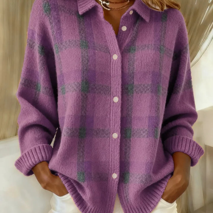 Danique™ | Cloud-Soft Plaid Button-Up