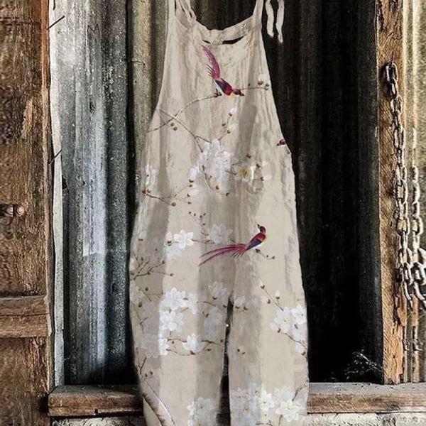 Solea | Lightweight artisanal jumpsuit with spring print