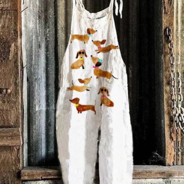 Solea | Lightweight artisan overalls with dachshunds