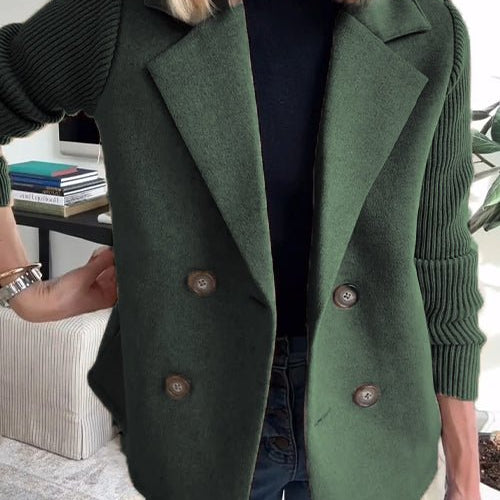 Amora | Elegant Knit-Sleeve Blazer