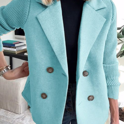 Amora | Elegant Knit-Sleeve Blazer