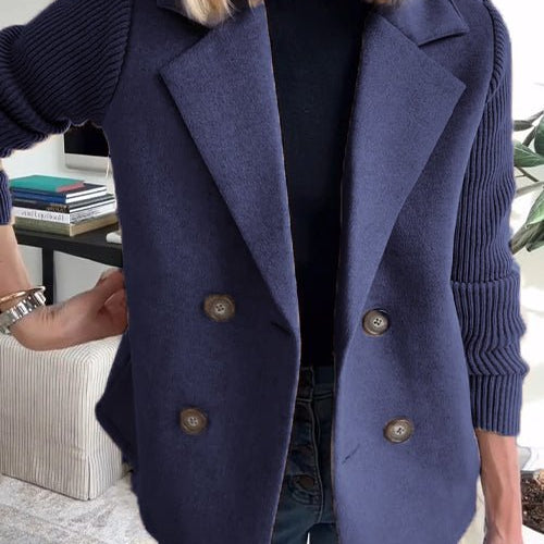 Amora | Elegant Knit-Sleeve Blazer