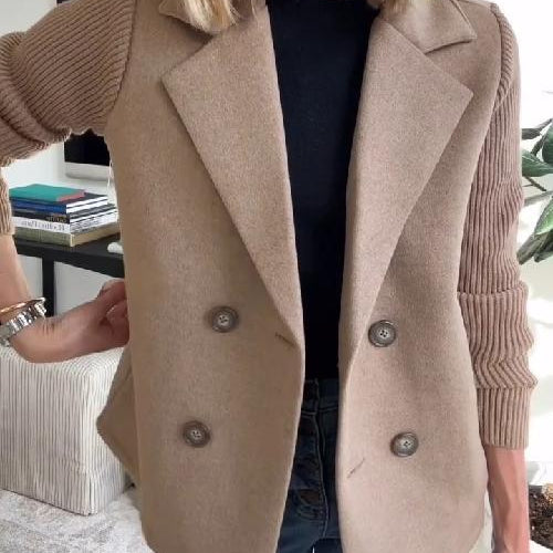 Amora | Elegant Knit-Sleeve Blazer