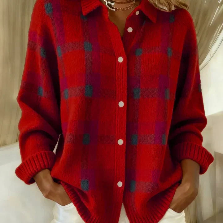 Danique™ | Cloud-Soft Plaid Button-Up