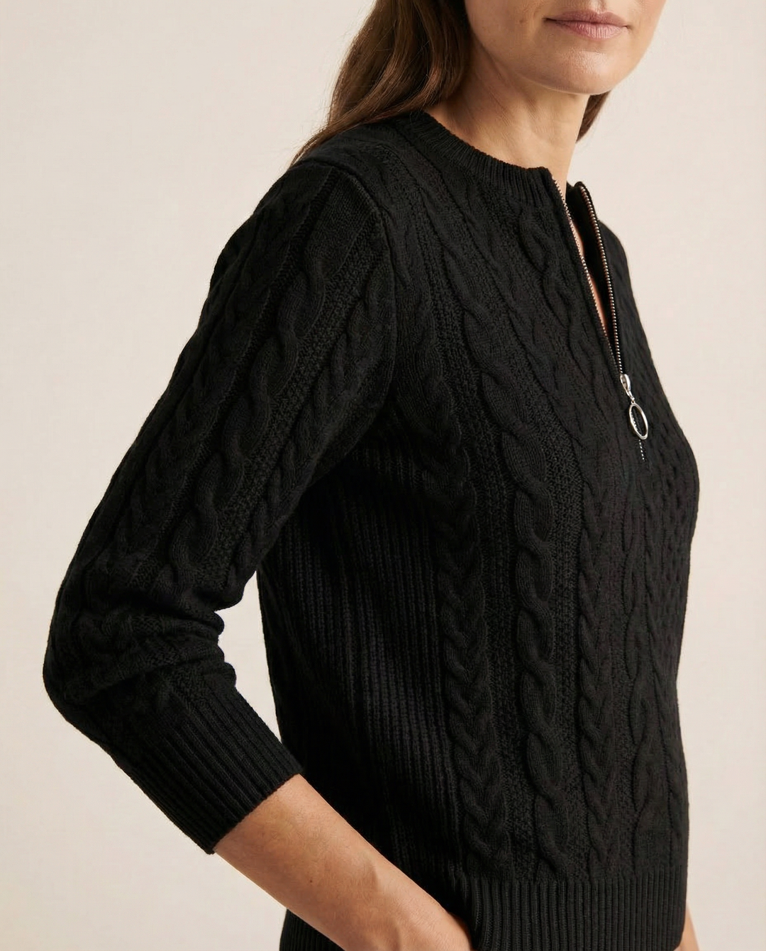 Noa™ - Cable Knit Half-Zip Jumper