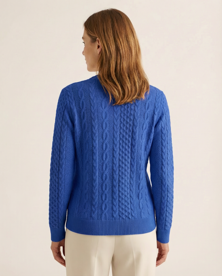 Elira™ - Cable Knit Half-Zip Jumper