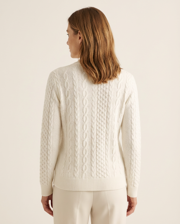 Clara™ - Cable Knit Half-Zip Jumper