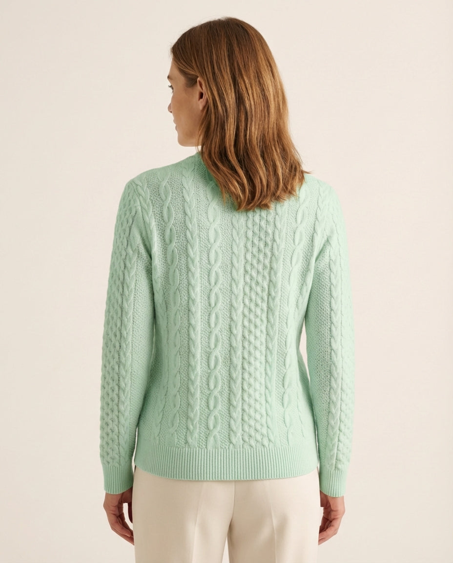 Kaia™ - Cable Knit Half-Zip Jumper